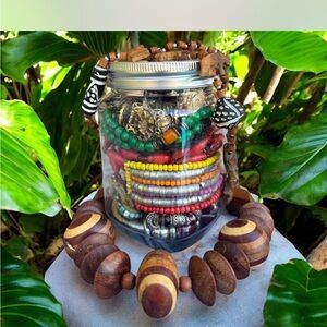 🌿 Tribal Boho Mystery Jewelry Jar